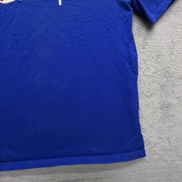 Champion Shirt Mens Medium Blue Script Logo Graphic Tee T-Shirt Casual Crewneck - Picture 5 of 7